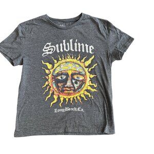 Sublime Band Graphic T-Shirt XS Gray Short Sleeve Crewneck Cotton Blend